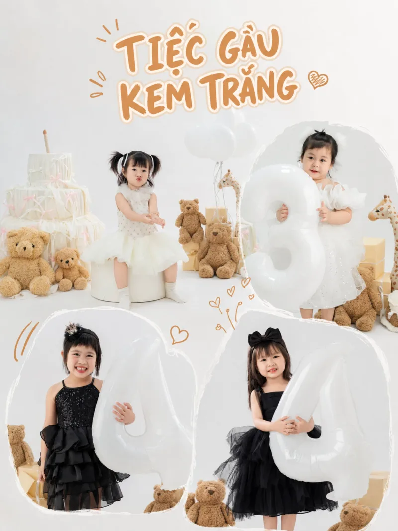 TIỆC GẤU KEM TRẮNG