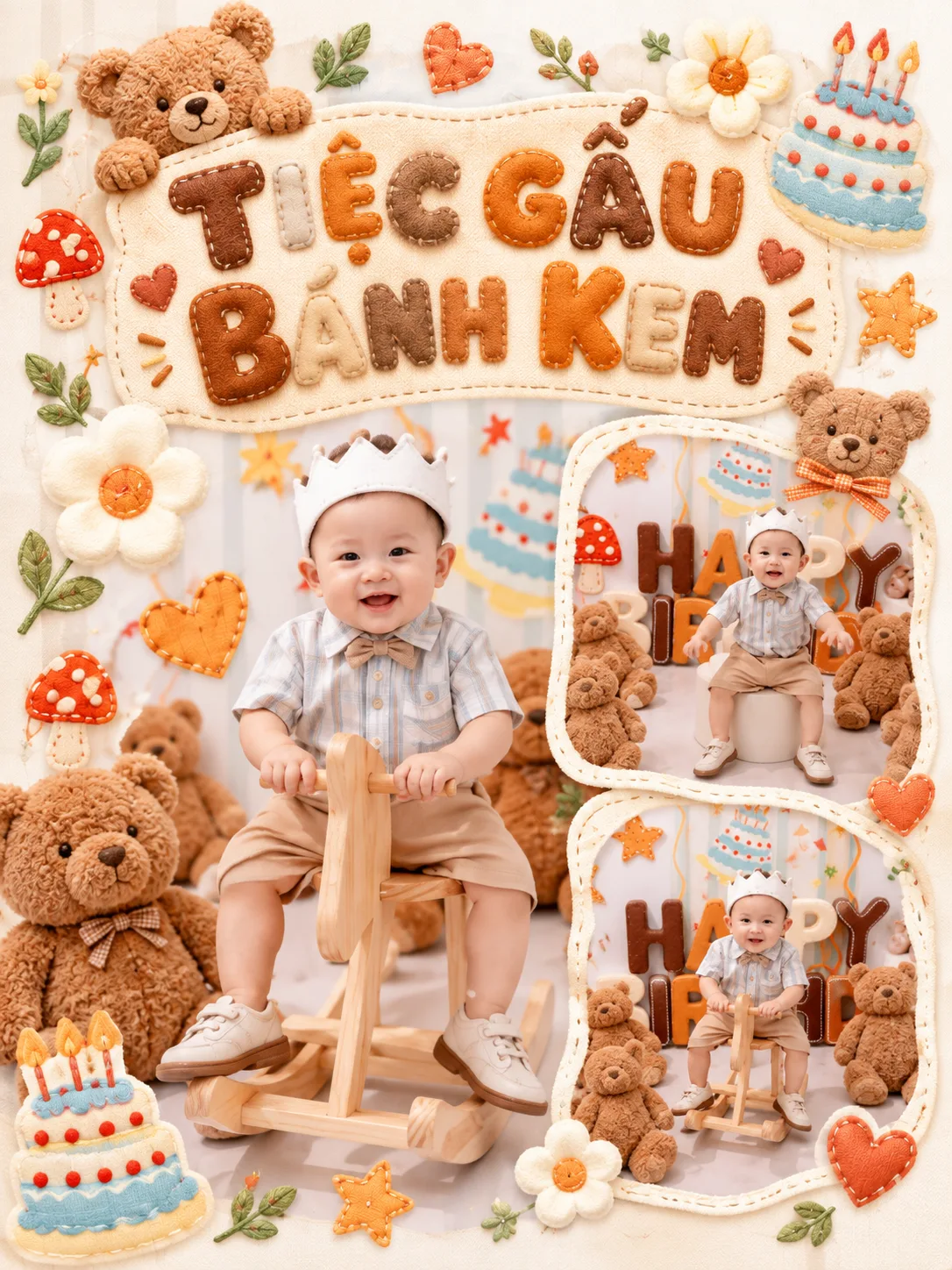 Concept TIỆC GẤU BÁNH KEM tại Mơ Home Phan Thiết